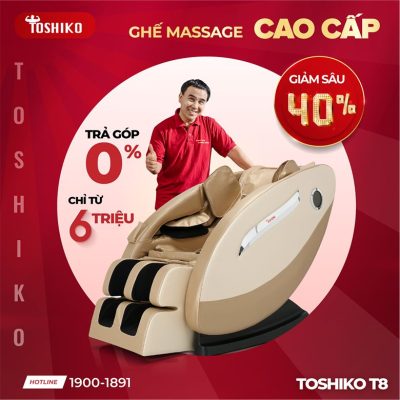 Top 5 ghế massage toàn thân đạt tiêu chuẩn Nhật Bản tại Toshiko
