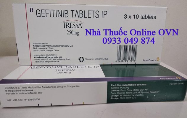 Thuốc Iressa 250mg giá bao nhiêu? Thuốc Gefitinib mua ở đâu giá tốt?
