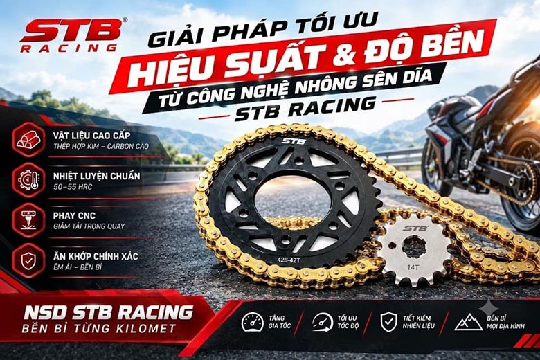 Giải Pháp Tối Ưu Hiệu Suất Và Độ Bền Từ Công Nghệ Nhông Sên Dĩa STB Racing